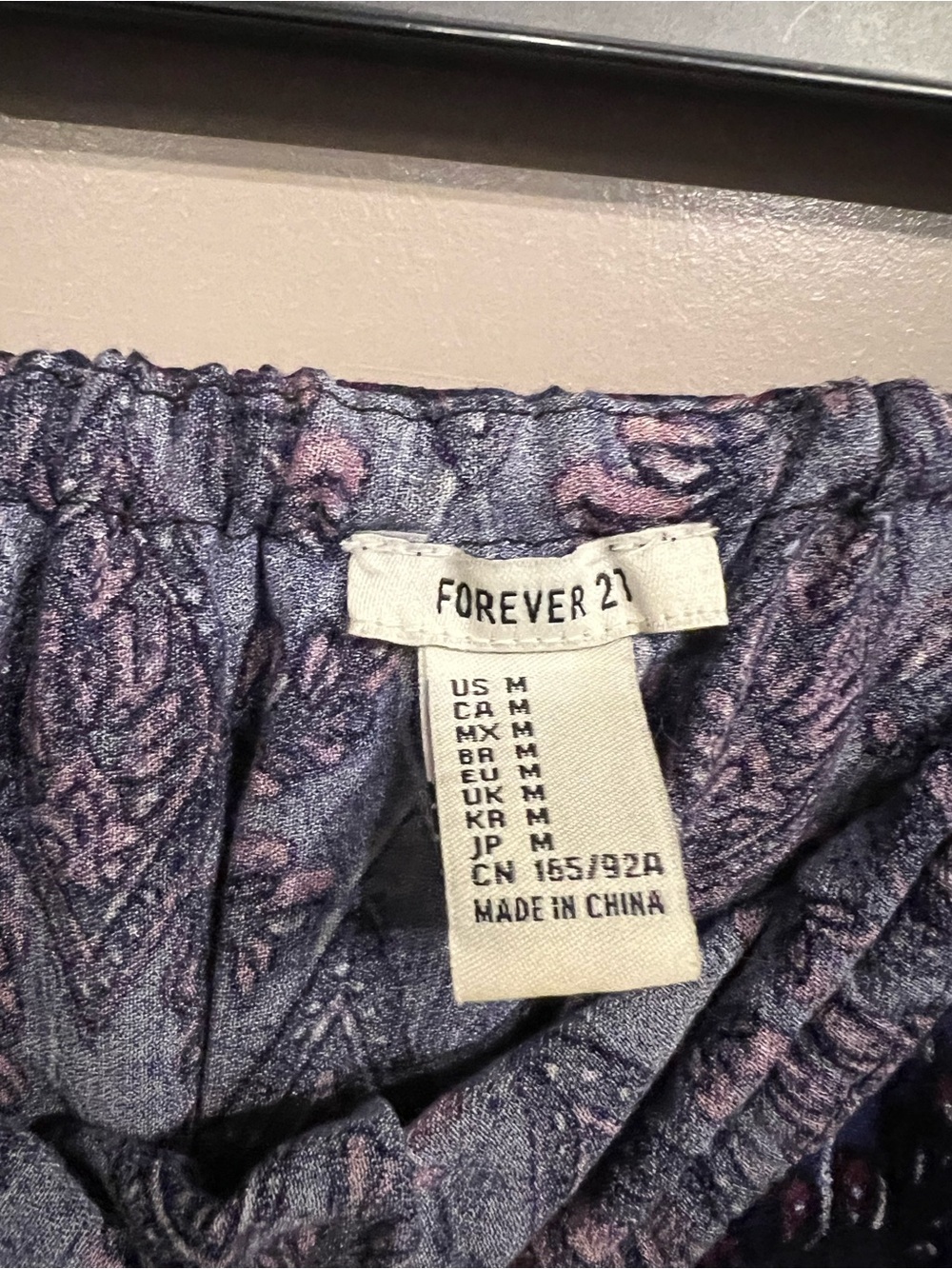 Forever 21 Purple and Navy Printed Strapless Flowy Maxi Dress - Picture 4 of 8